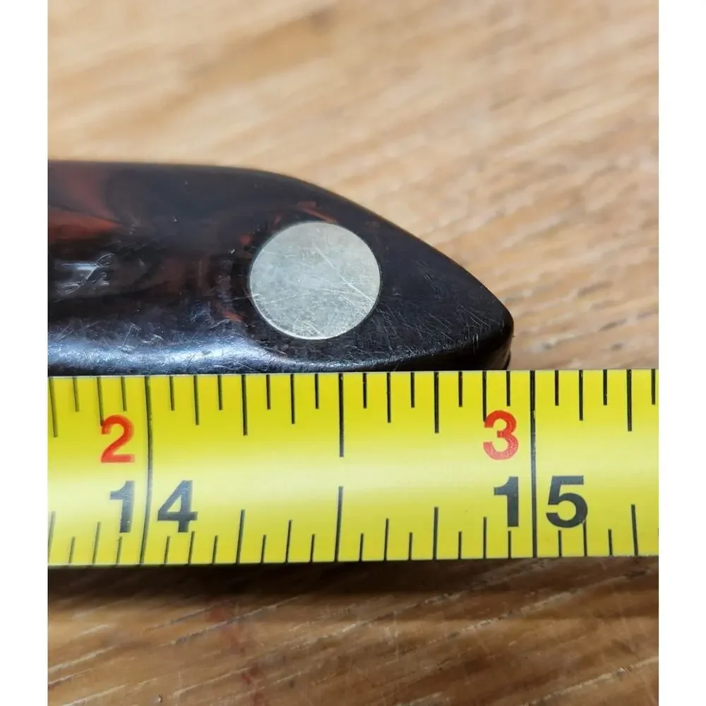 70's CUTCO Knife 1725 9” Blade Brown/Orange Marbled Handle USA‎ Hippie Years